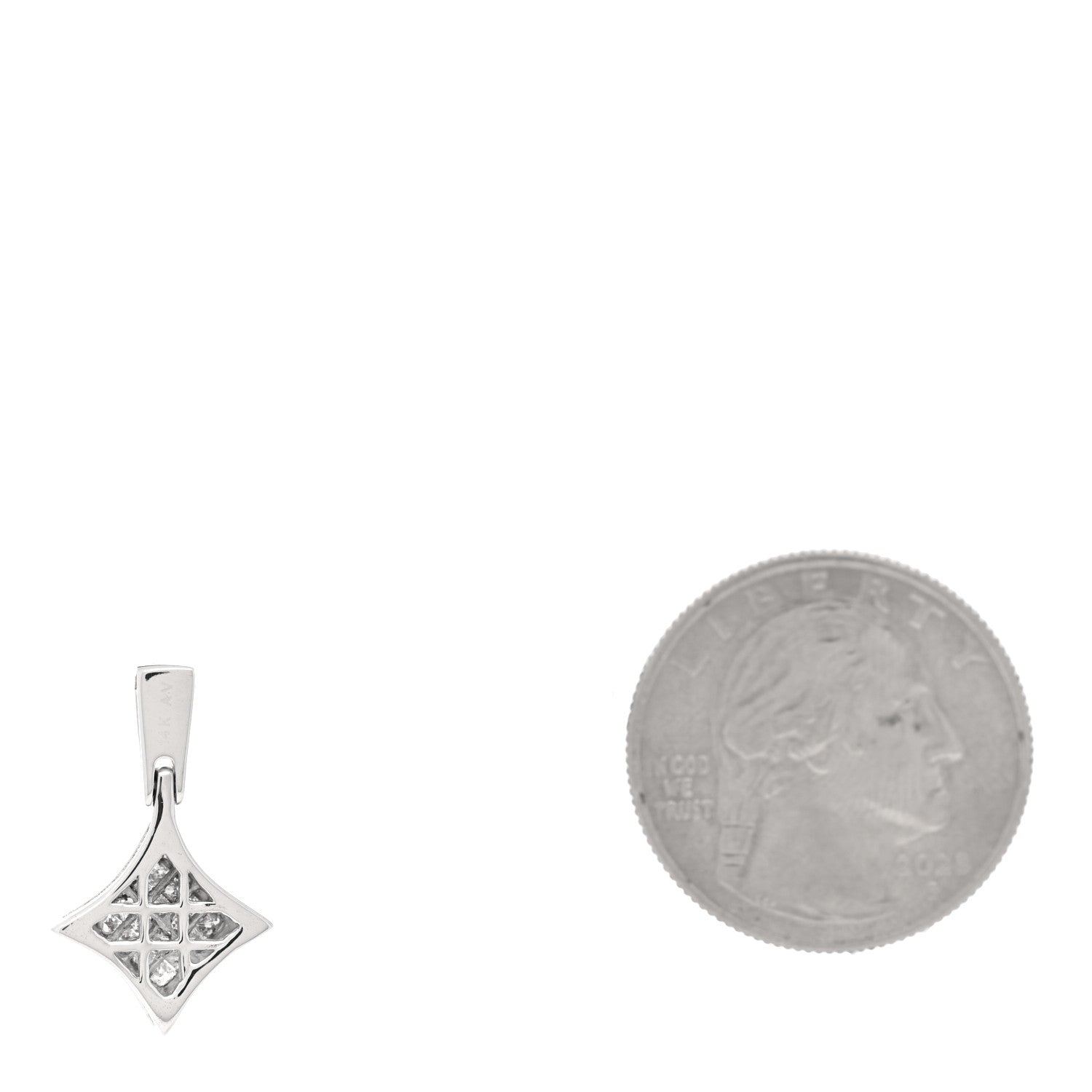 Parker & West by FASHIONPHILE 14K White Gold Diamond .32ctw Princess Cut Star Pendant 2 of 3