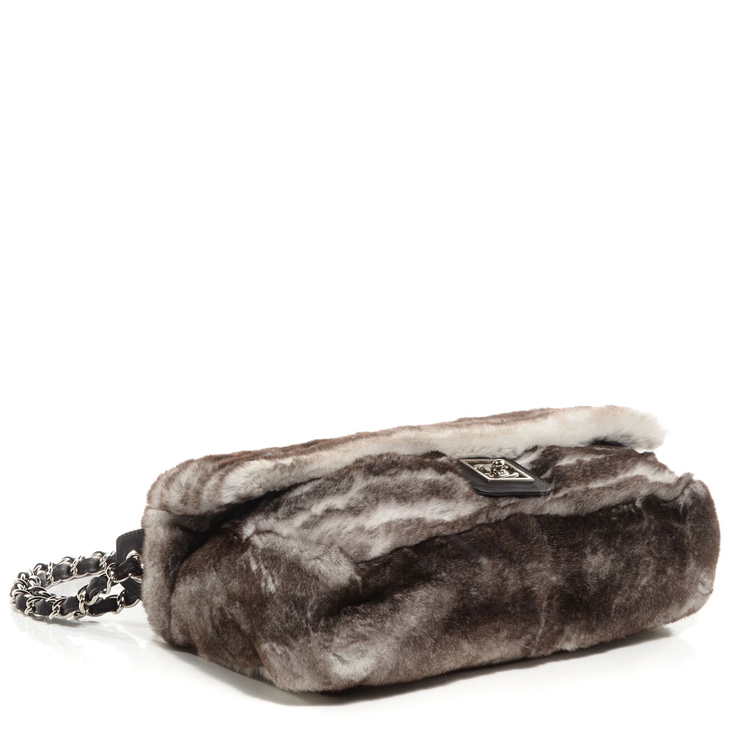 Chinchilla Fur Jumbo Flap Bag