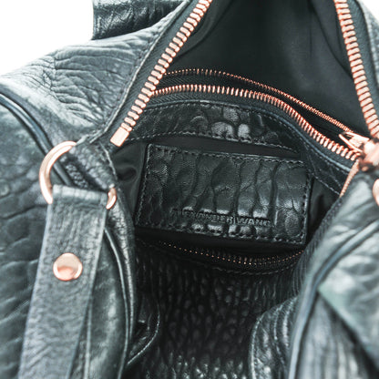 Alexander Wang Pebbled Lambskin Rocco Black Rose Gold Hardware 6 of 8