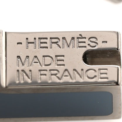 Hermes Palladium Habascule Single Earring Bleu Lin 4 of 5