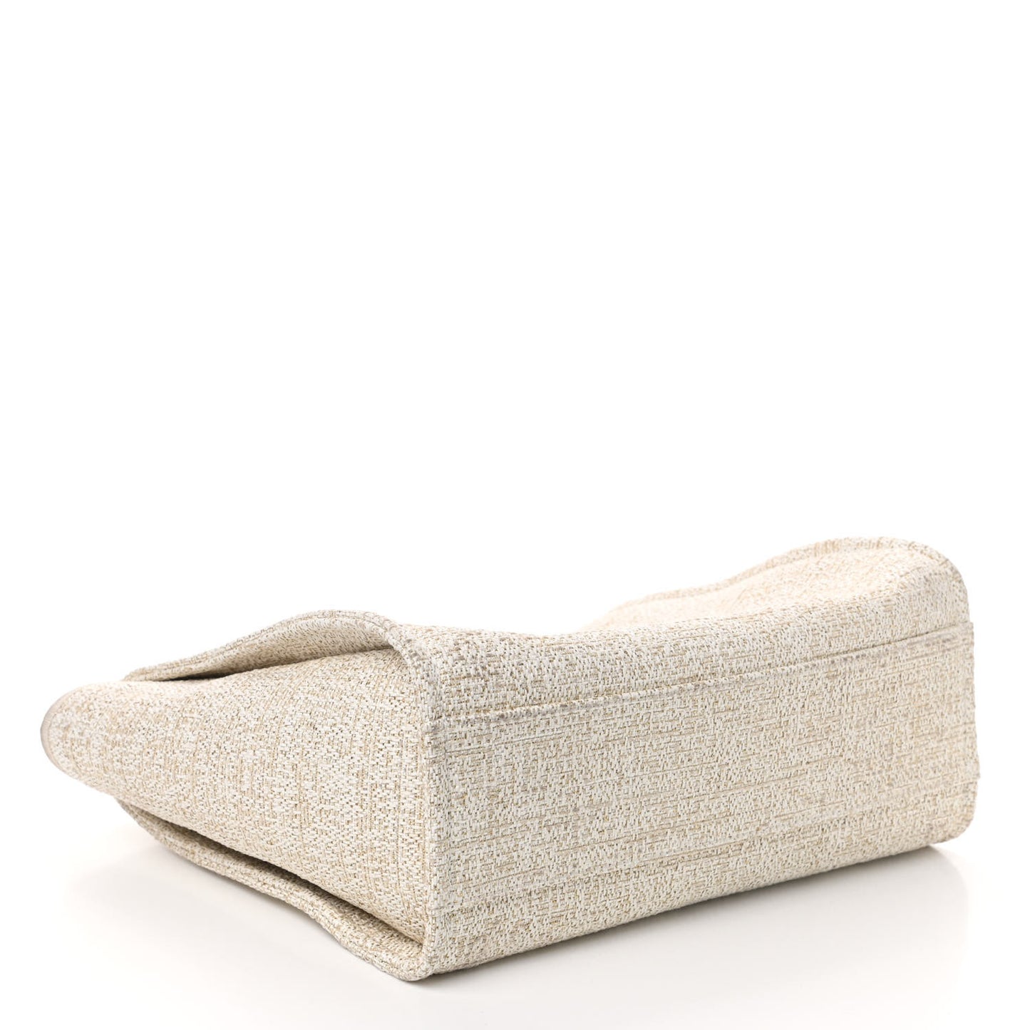 Lurex Boucle Small Deauville Tote Ivory