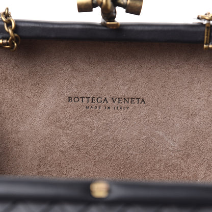 Bottega Veneta Nappa Intrecciato Chain Knot Clutch Black 6 of 8