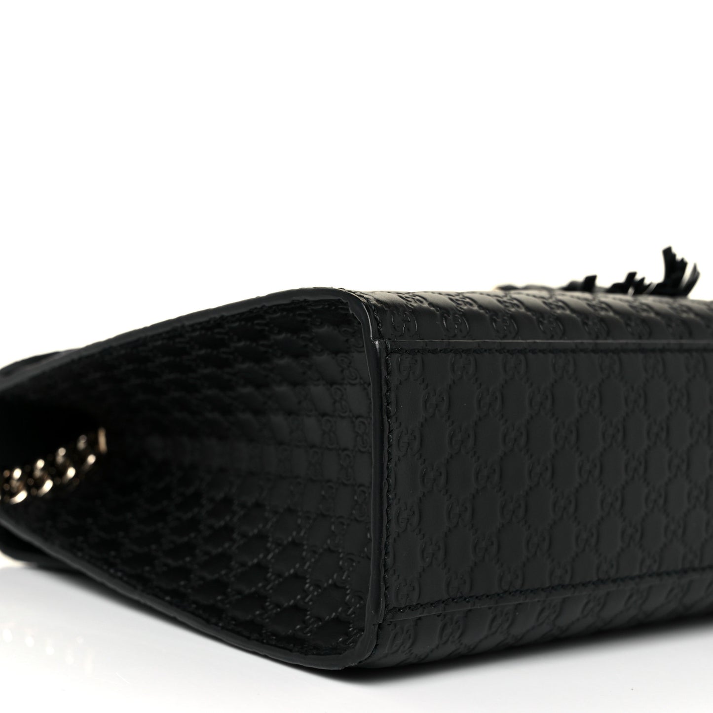 Microguccissima Medium Emily Chain Shoulder Bag Black