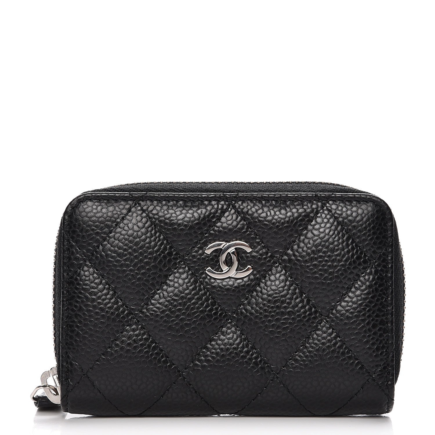 Chanel Caviar Quilted Zip Coin Purse Black 1 of 7