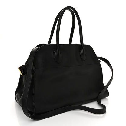 The Row Polished Saddle Calfskin Soft Margaux 12 Black 3 of 12
