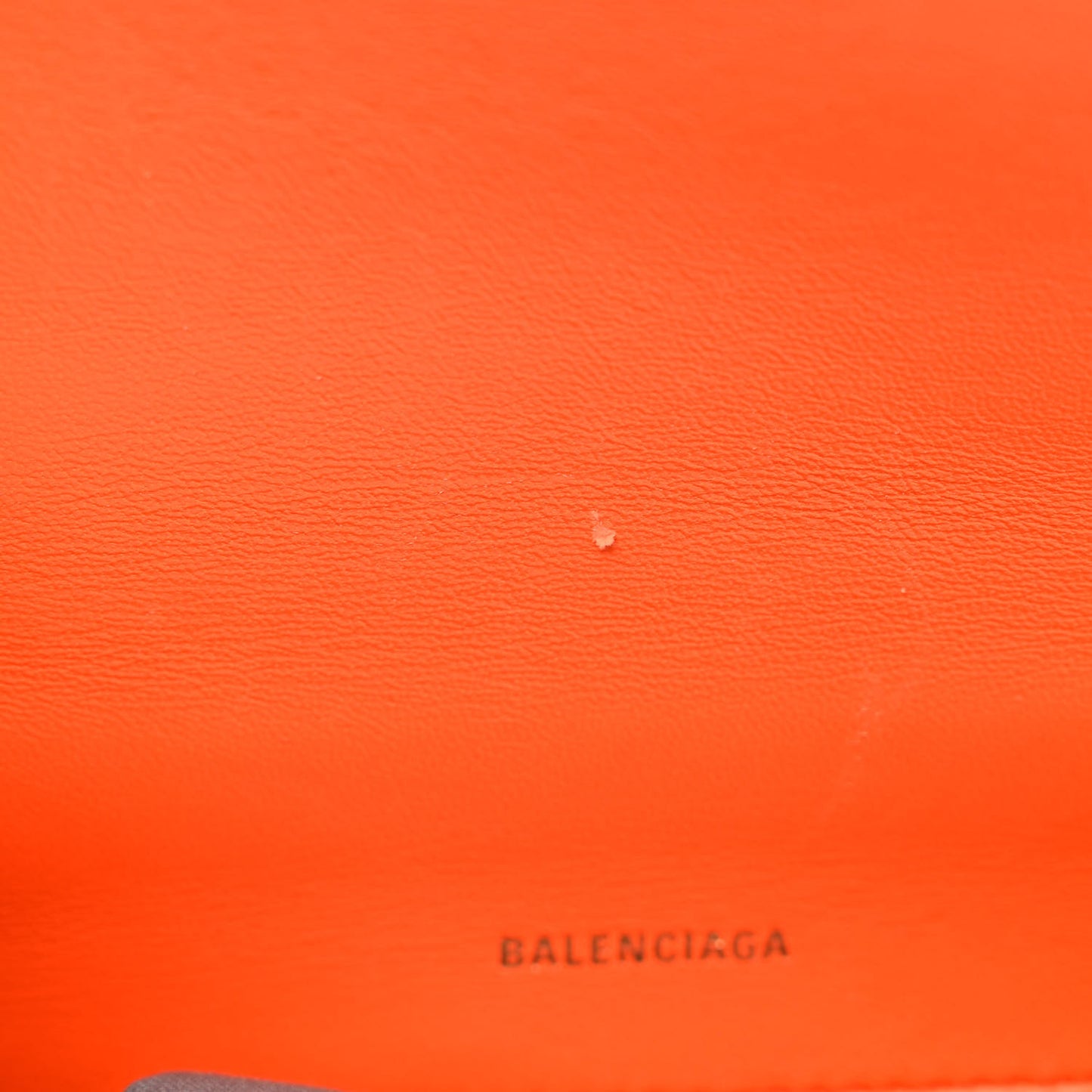 Shiny Calfskin Crocodile Embossed Small Hourglass Top Handle Bag Orange