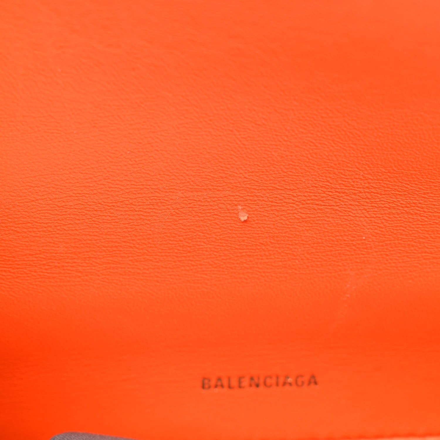 Balenciaga Shiny Calfskin Crocodile Embossed Small Hourglass Top Handle Bag Orange 10 of 10