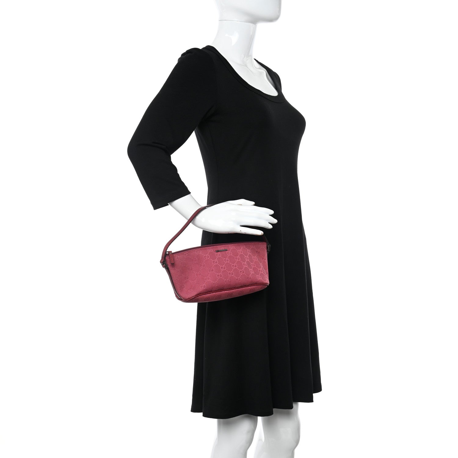Gucci Monogram Boat Pochette Fuchsia 2 of 15
