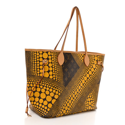 Louis Vuitton Monogram Kusama Waves Neverfull MM Yellow 2 of 12
