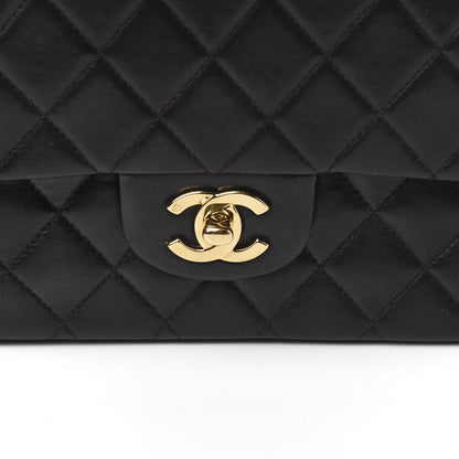 Chanel Lambskin Quilted Medium Double Flap Black 10 of 11