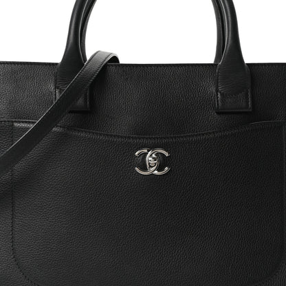 Chanel Grained Calfskin Medium Neo Executive Shopper Tote Black 7 of 9