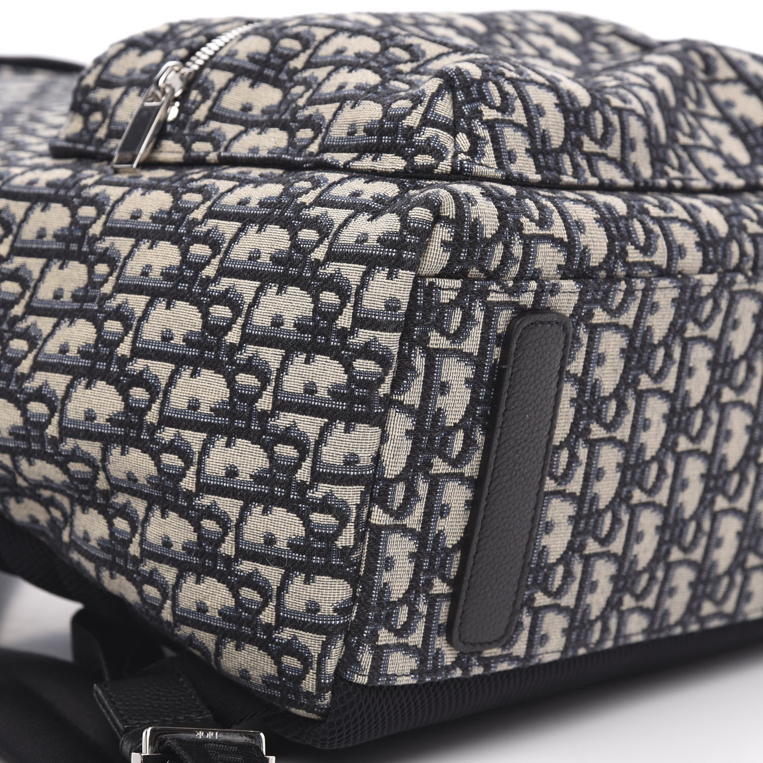 Christian Dior Oblique Calfskin Rider Backpack Beige Black 7 of 9