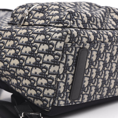 Christian Dior Oblique Calfskin Rider Backpack Beige Black 7 of 9