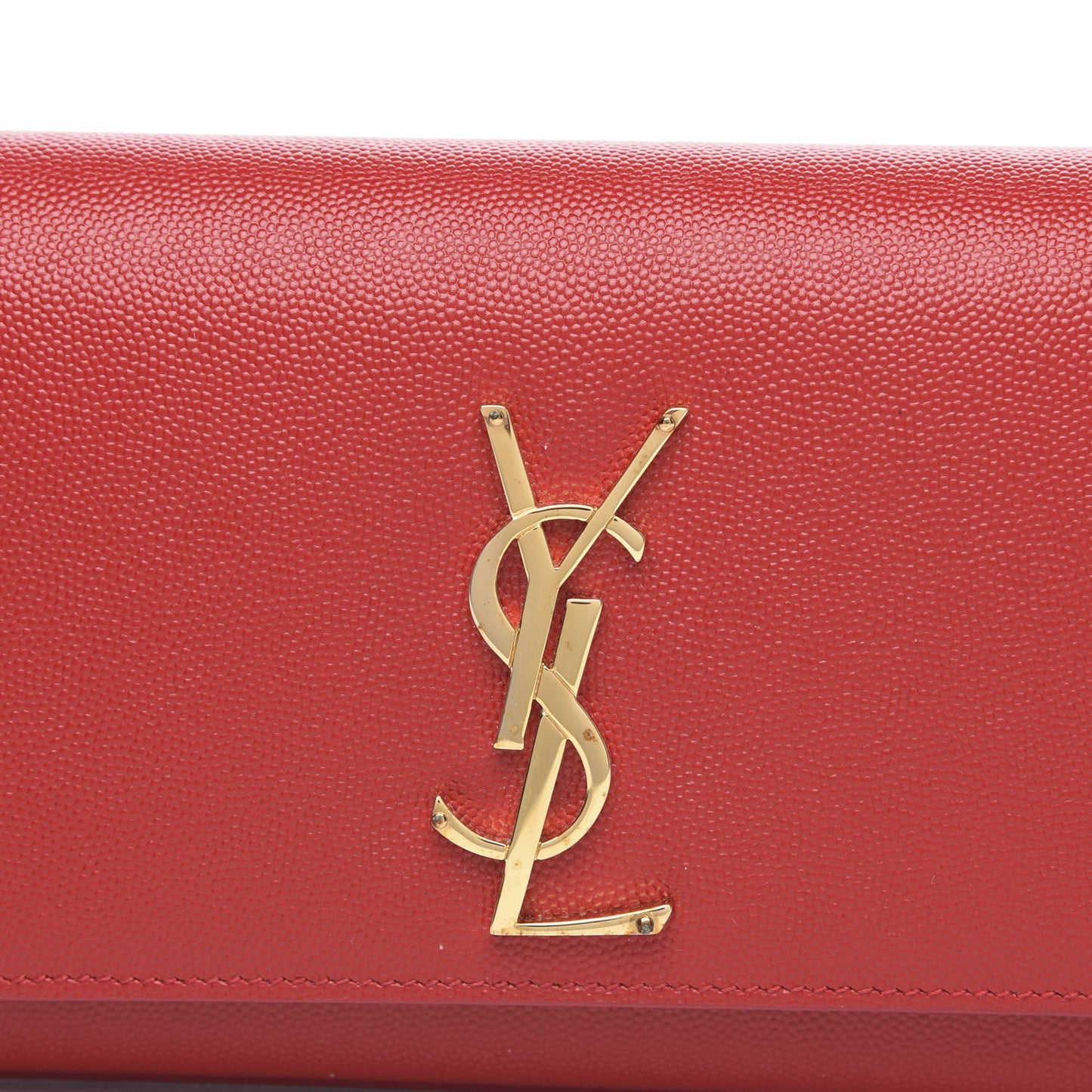 Grain De Poudre Classic Monogram Cassandre Clutch Rouge Orient