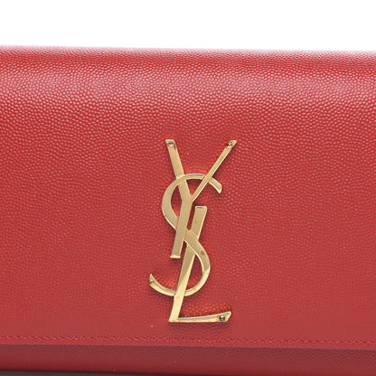 Saint Laurent Grain De Poudre Classic Monogram Cassandre Clutch Rouge Orient 10 of 10