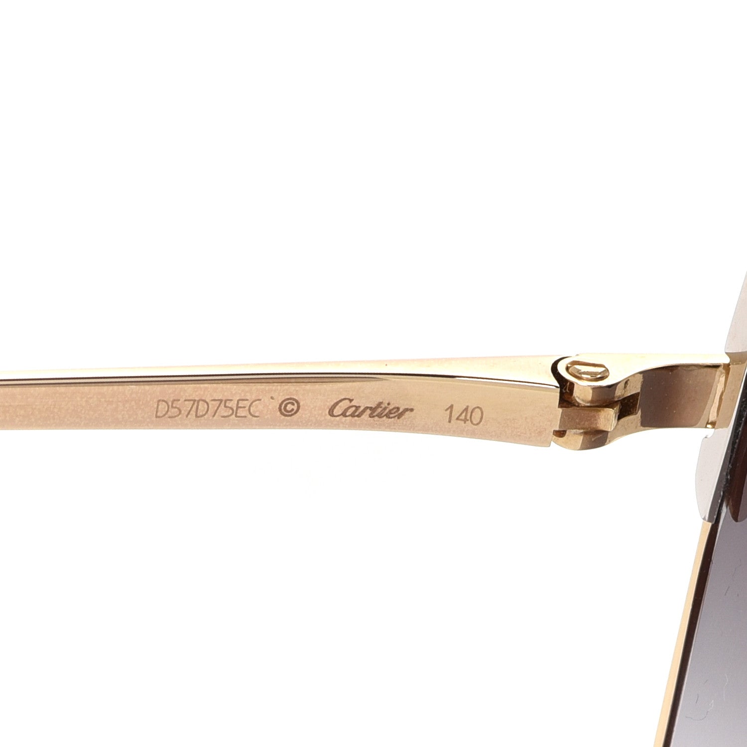 Cartier Panthere De Cartier Square Sunglasses Gold 5 of 8