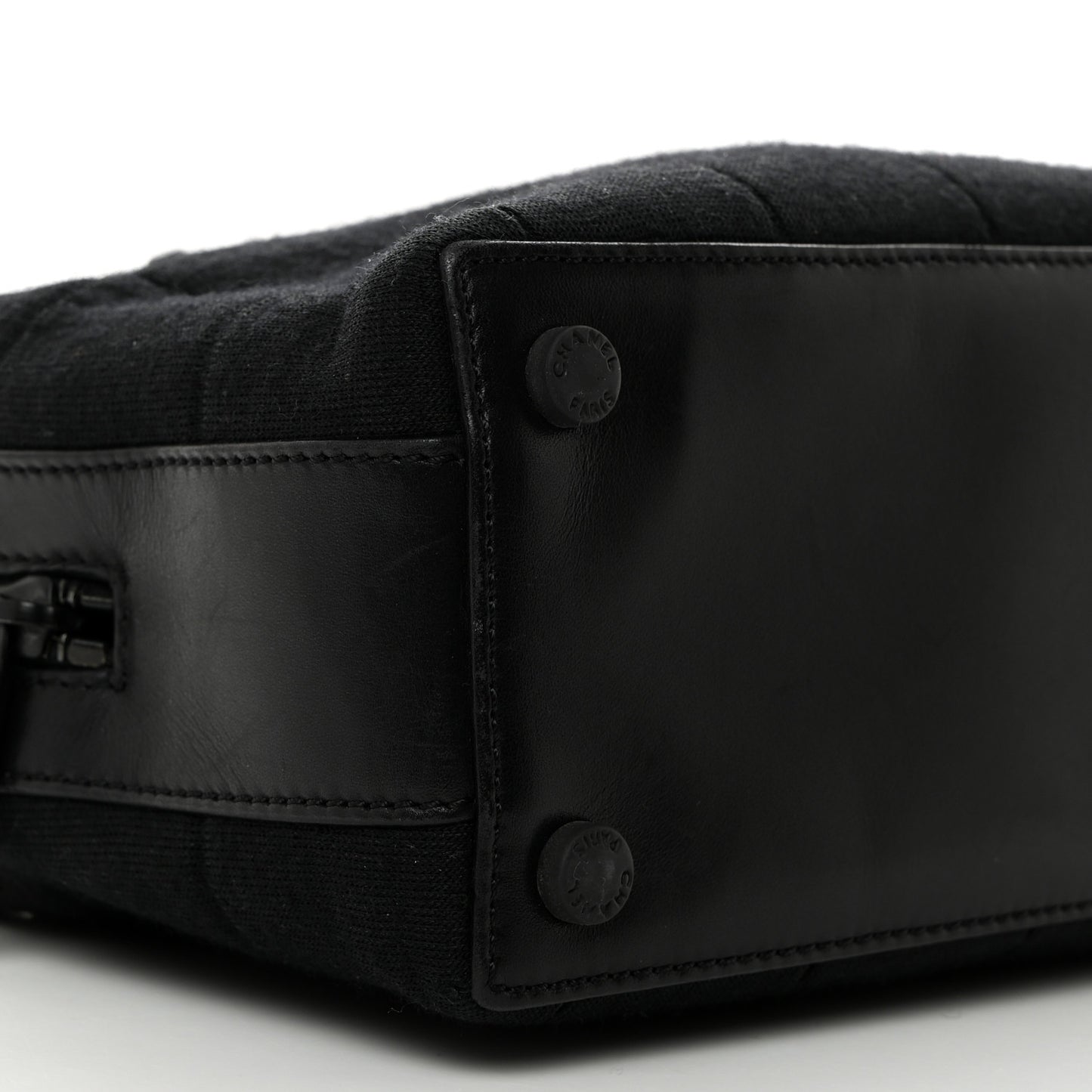Jersey Quilted Chocolate Bar Shoulder Bag Black