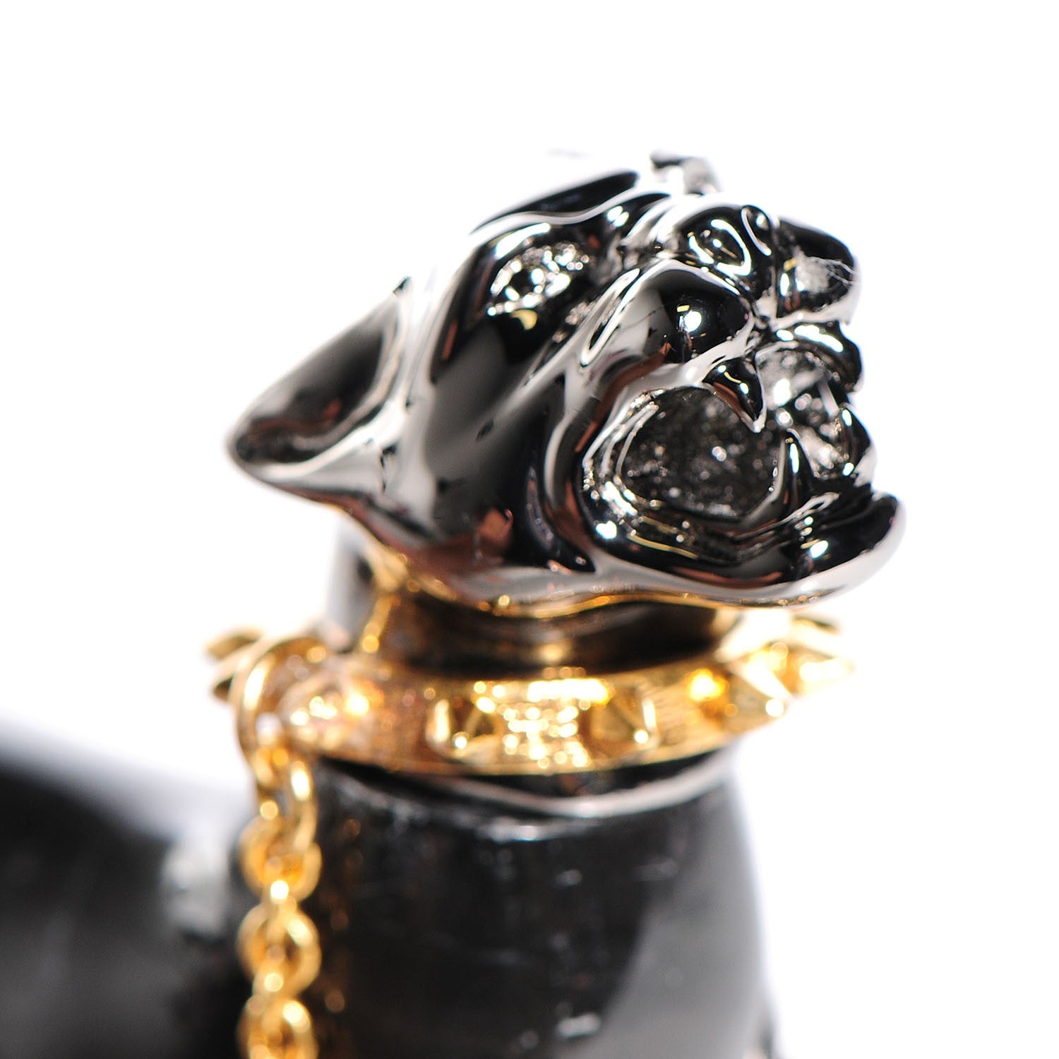 Alexander McQueen Watersnake Panther Knuckle Duster Clutch Black White 8 of 11