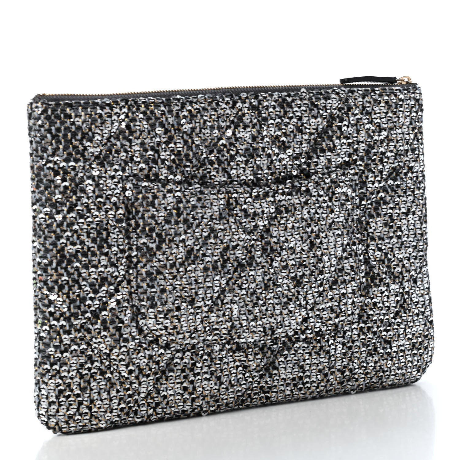 Chanel Sequins Medium 19 Pouch Silver 3 of 8
