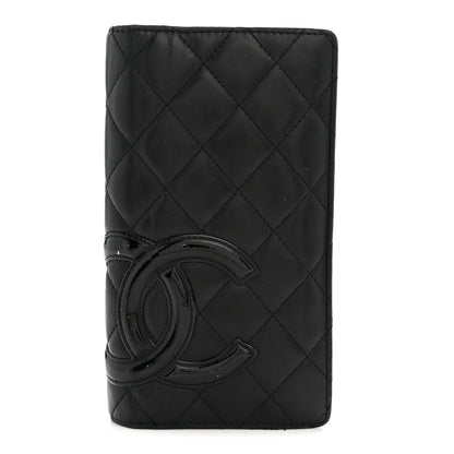 Chanel Calfskin Quilted Cambon Yen Wallet Black 1 of 12