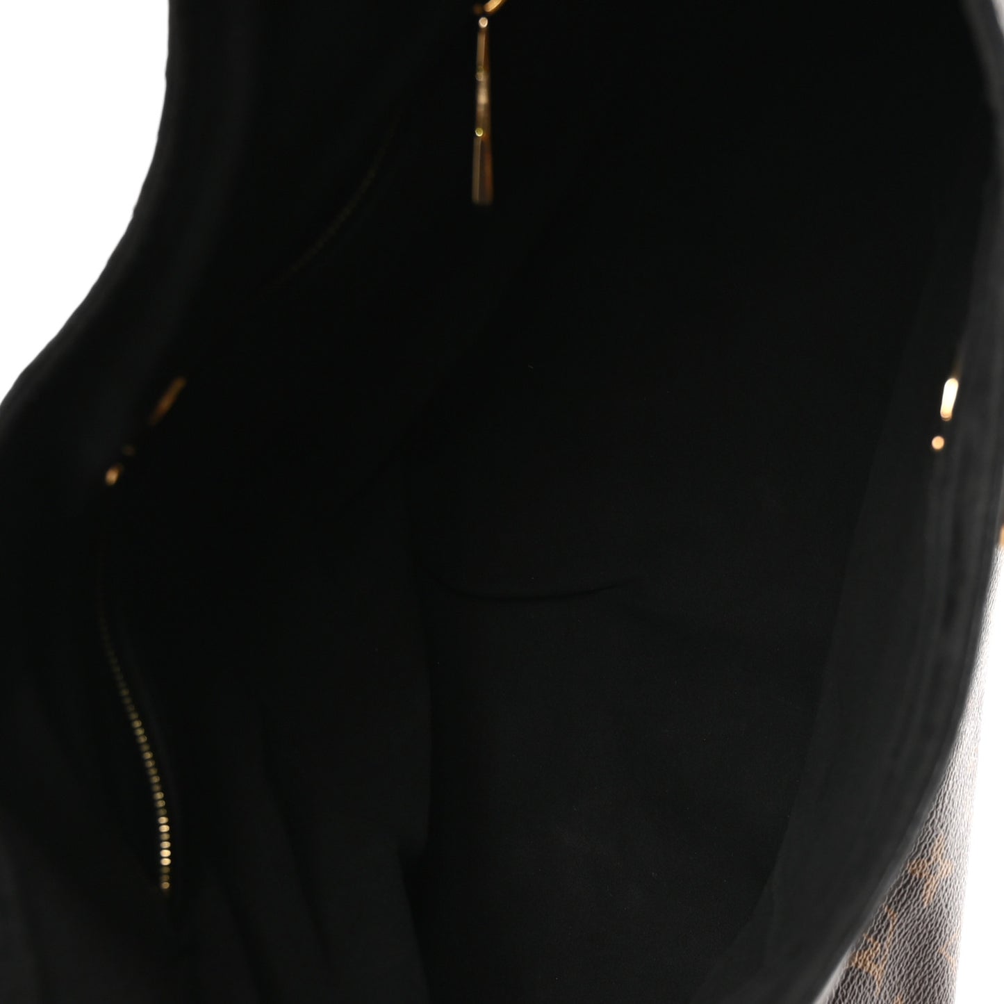 Monogram Flower Hobo Black
