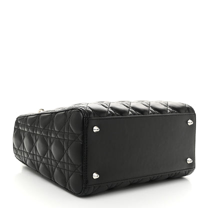 Christian Dior Lambskin Cannage Medium Lady Dior Black 4 of 10