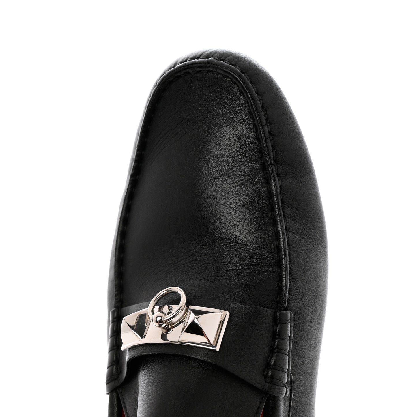 Supple Calfskin Mens Irving Driving Moccasin Loafers 42 Black