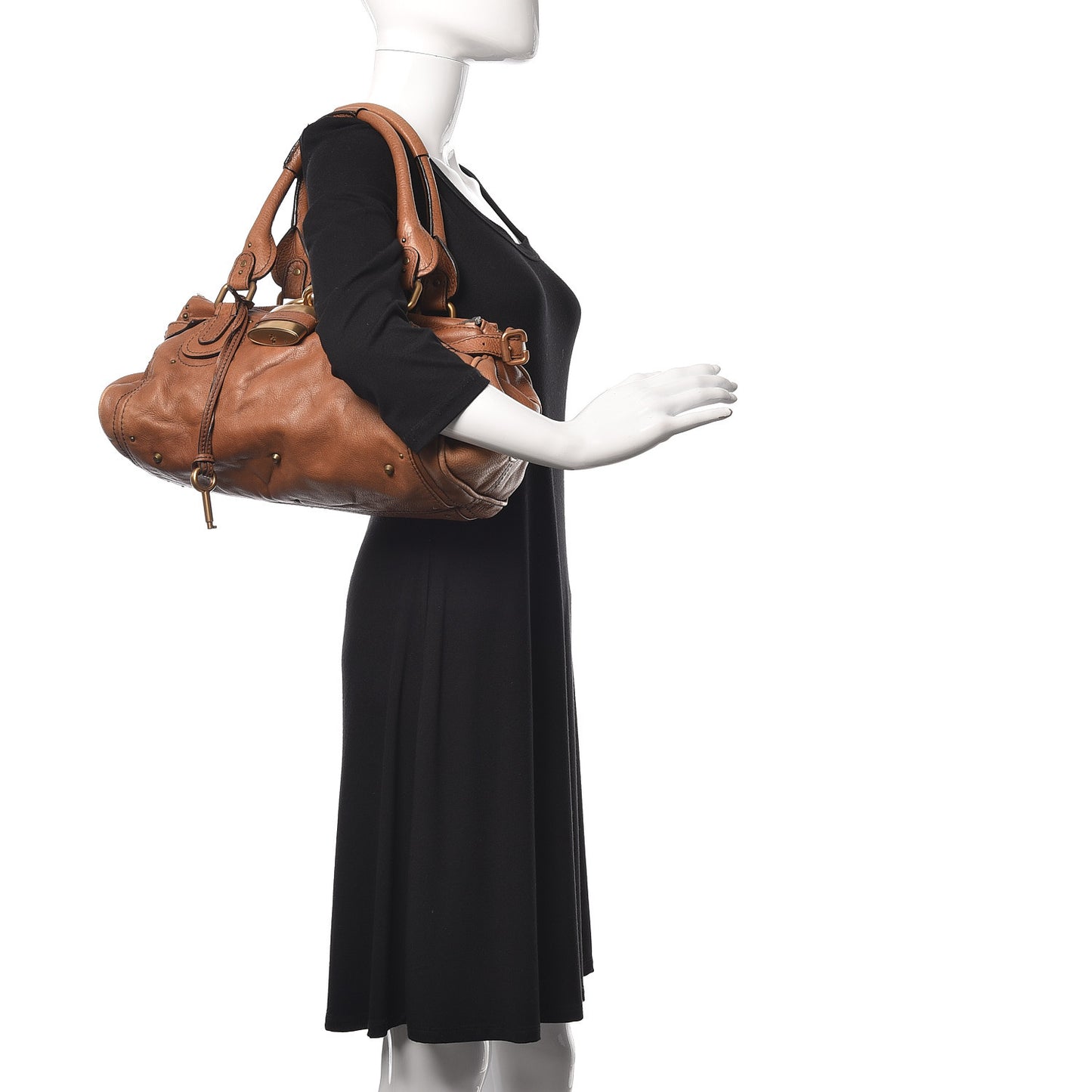 Calfskin Medium Paddington Satchel Tan
