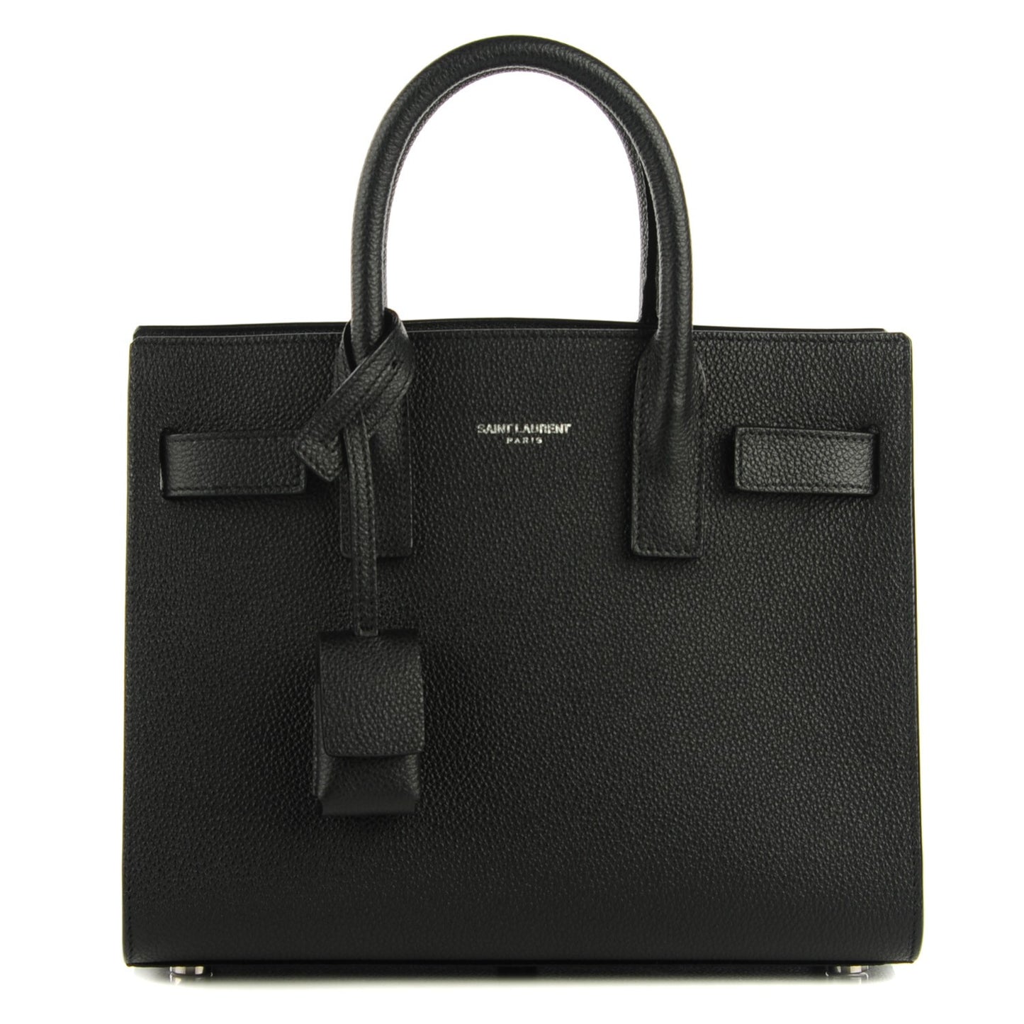 Grained Calfskin Nano Sac De Jour Black