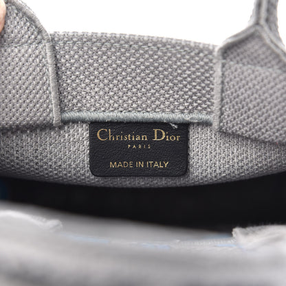 Christian Dior Canvas Embroidered Vertical Fleurs Bibliques Book Tote Grey Multicolor 6 of 10