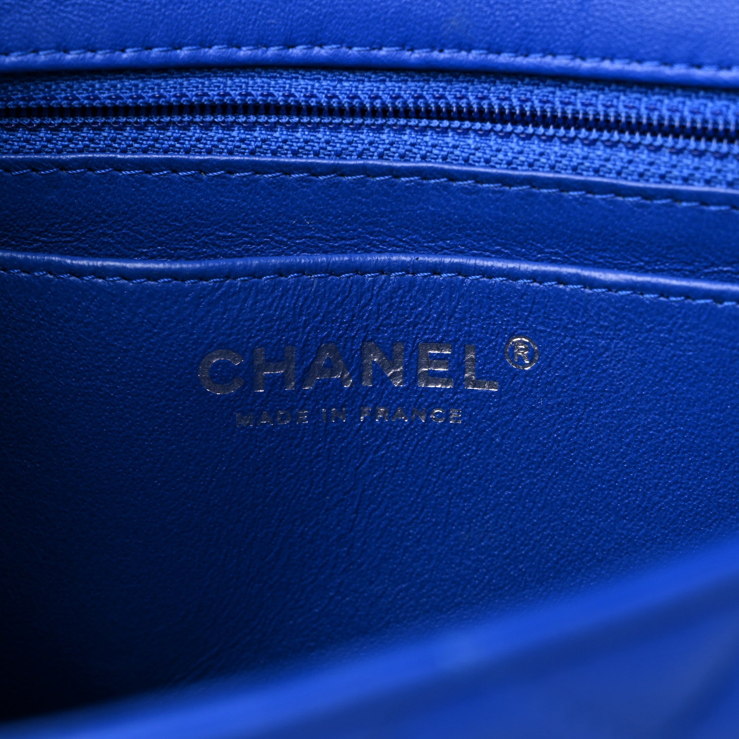 Chanel Lambskin Quilted Mini Rectangular Flap Royal Blue 6 of 12