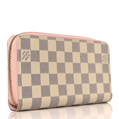 Louis Vuitton Damier Azur Zippy Wallet Rose Ballerine 3 of 9