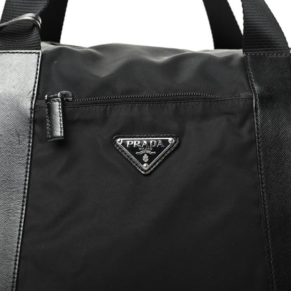 Prada Tessuto Nylon Saffiano Carry On Travel Bag Black 9 of 10