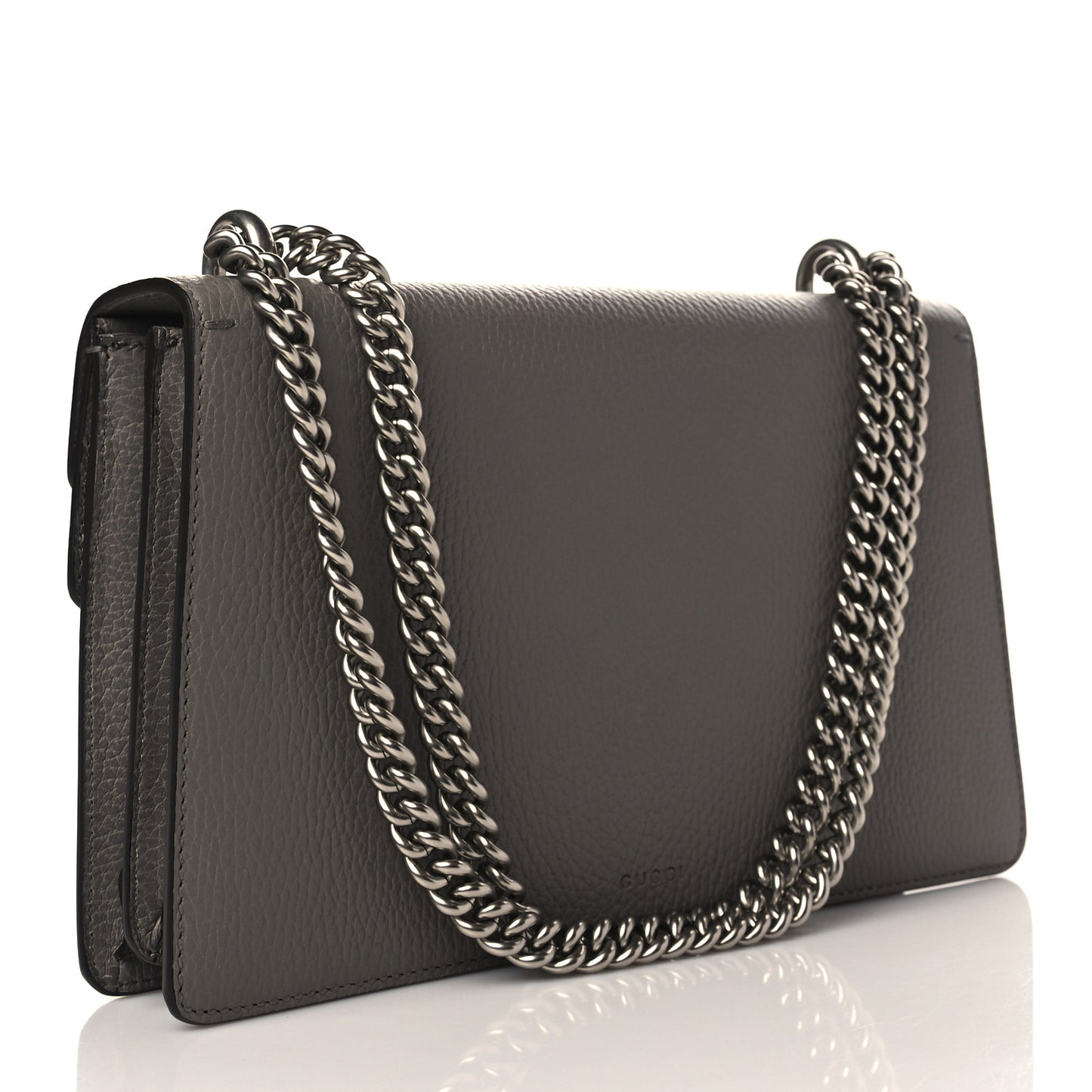 Pebbled Calfskin Small Dionysus Shoulder Bag Dusty Grey