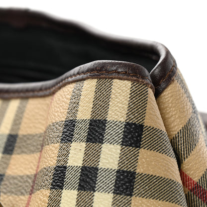 Burberry Haymarket Check Buckle Satchel Chocolate 13 of 17