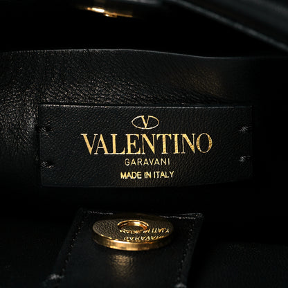 Valentino Garavani Nappa Small Roman Stud The Handle Bag Black 6 of 9