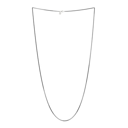 Tiffany Sterling Silver Enamel 1.75mm Chain Necklace Black 30" 3 of 5