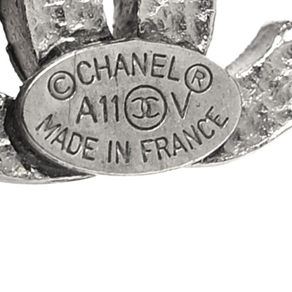 Chanel Crystal Mini Timeless CC Earrings Silver 4 of 4