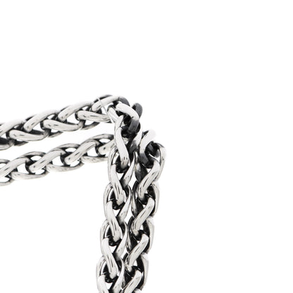 David Yurman Sterling Silver 18K Yellow Gold 8mm Double Wheat Chain Necklace 5 of 6