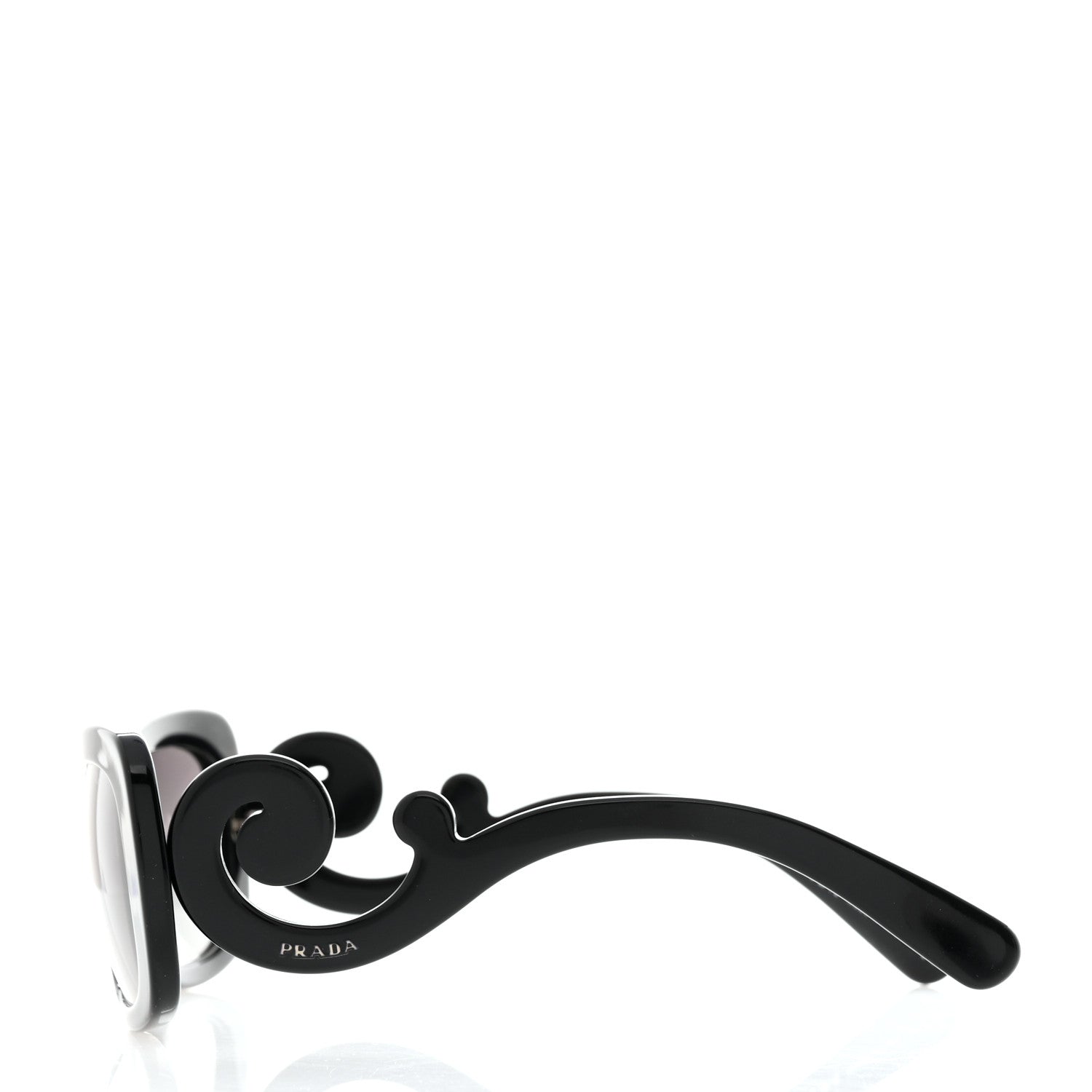 Prada Acetate Baroque Sunglasses SPR 27O Black 3 of 7