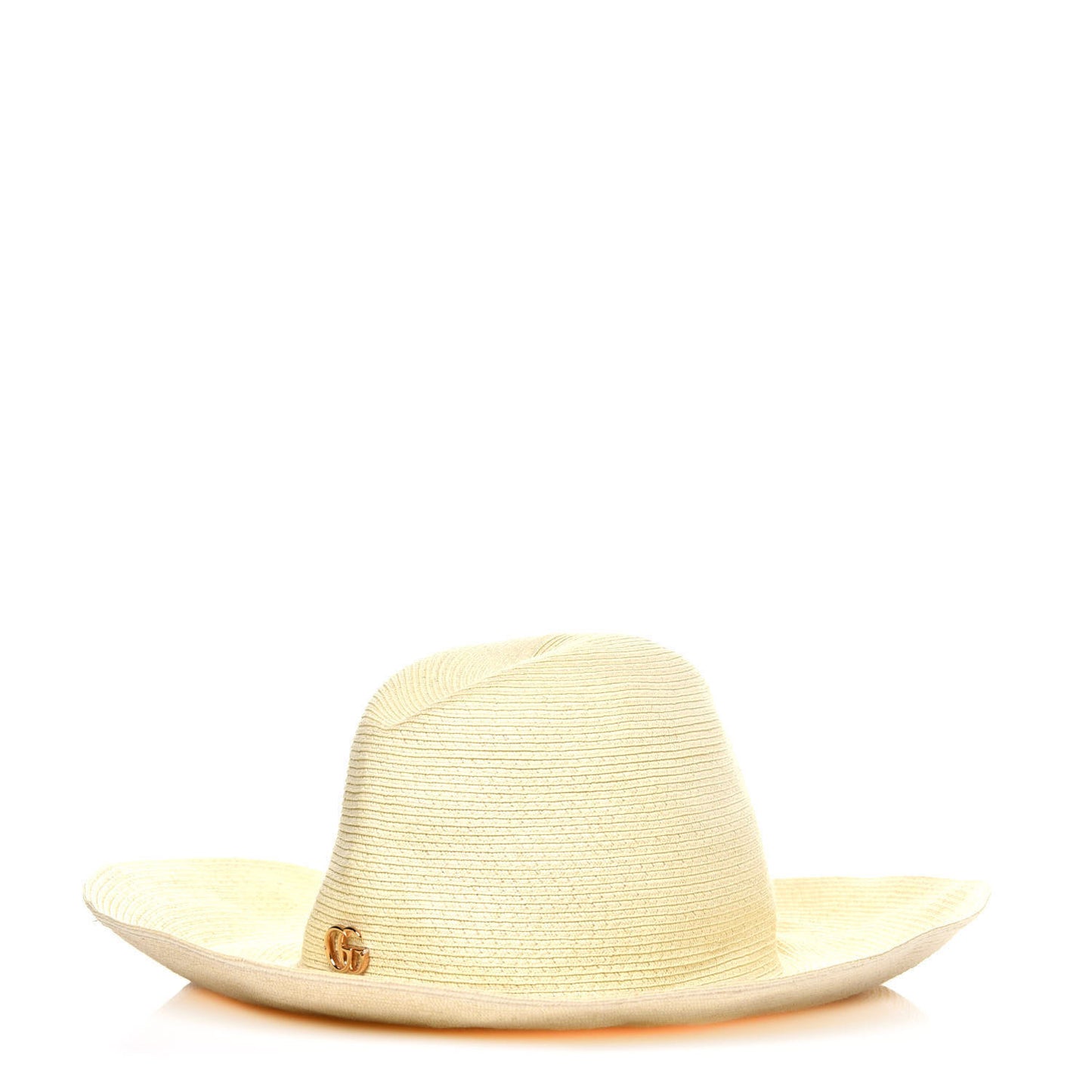 Raffia Double G Hat Ivory
