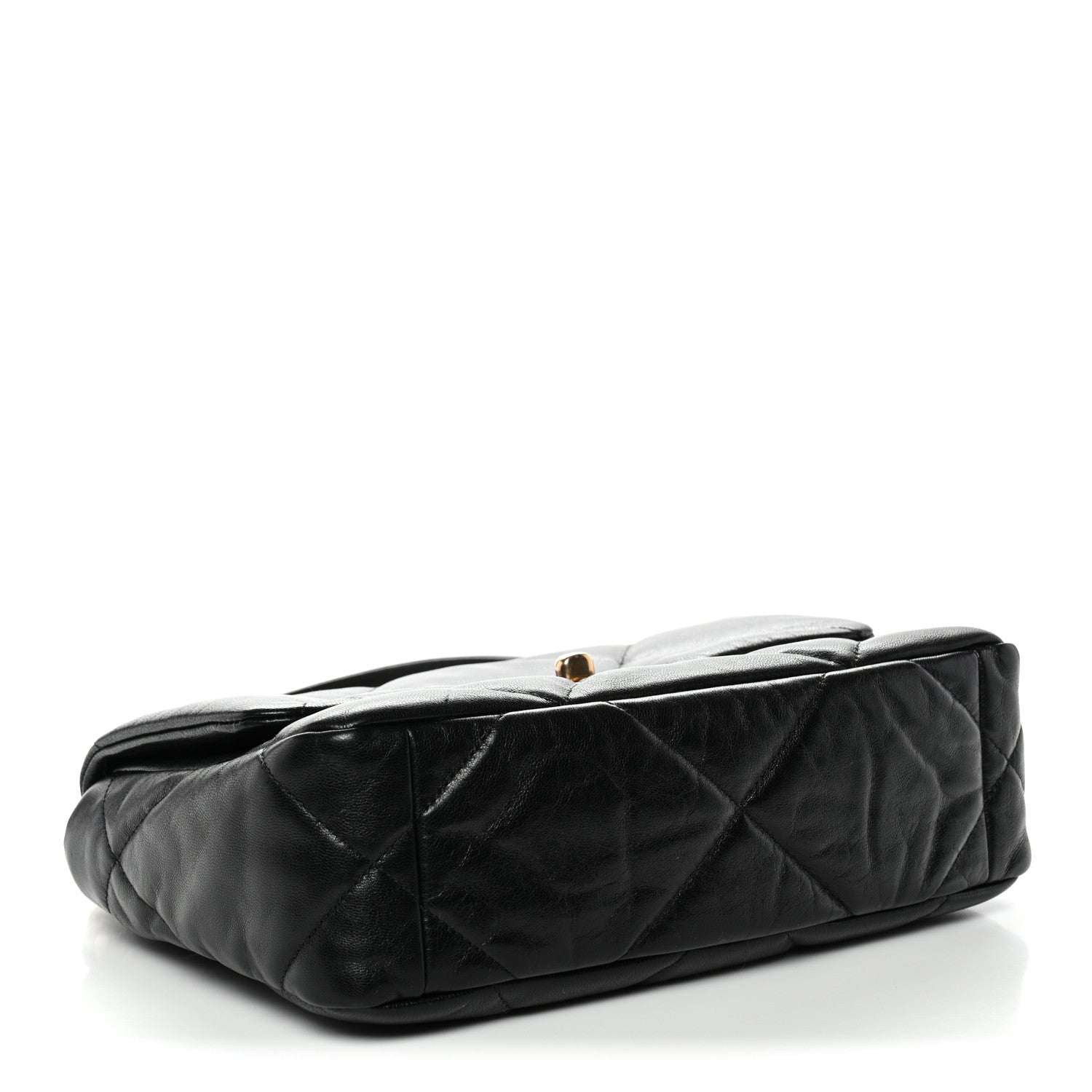 Chanel Shiny Goatskin Quilted Medium Chanel 19 Flap Black 4 of 11