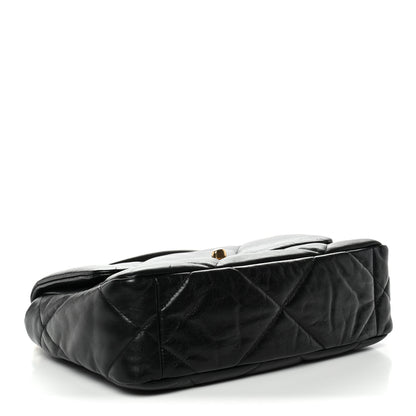 Chanel Shiny Goatskin Quilted Medium Chanel 19 Flap Black 4 of 11