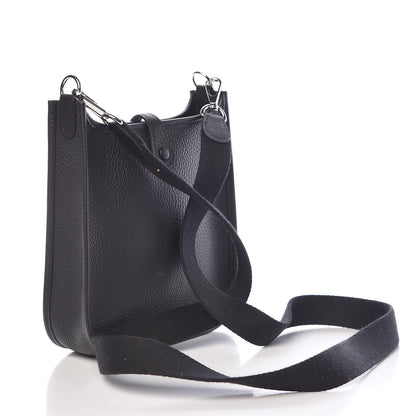Hermes Taurillon Clemence Evelyne TPM Black 3 of 11