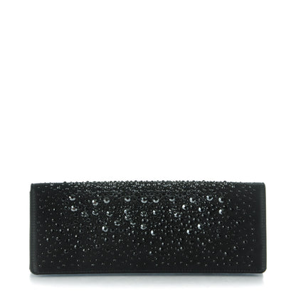 Gucci Satin Crystal Clutch Black 1 of 7