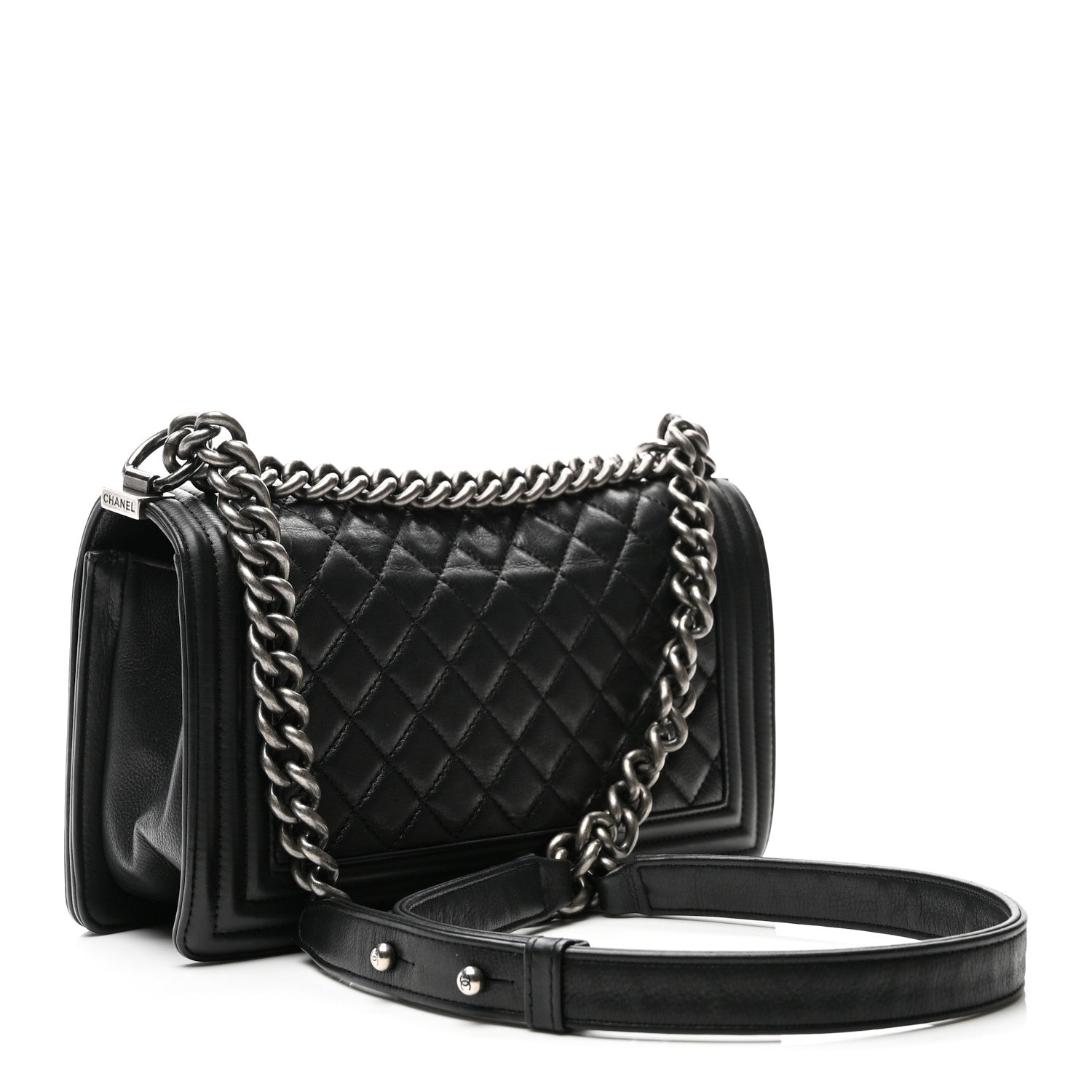 Chanel Calfskin Quilted Medium Boy Flap Black 3 of 10