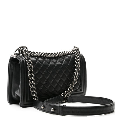 Chanel Calfskin Quilted Medium Boy Flap Black 3 of 10