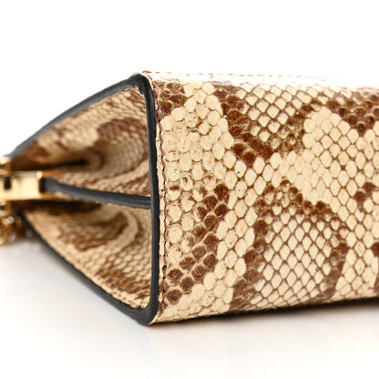 Gucci Raffia Elaphe GG Small Ophidia Chain Shoulder Bag Natural Cream Brown 9 of 11