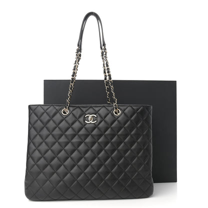 Chanel Lambskin Quilted Large Classic Shopping Tote Black 11 of 11