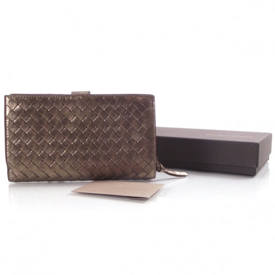 Bottega Veneta Woven Leather Wallet Dust Petille 2 of 10